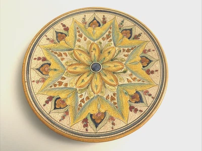 Plato de pared de cocina toscana Giotto DERUTA Italia cerámica floral 12" ¡Magnifico! Foto 1 de 4