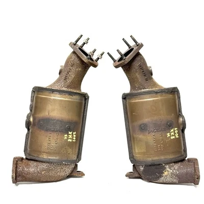 00-03 Jaguar X100 XKR XJR 4.0 S/C Juego de tubos de escape laterales izquierdo y derecho OEM 45K Foto 1 de 4