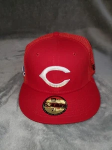 NEW ERA 59 FIFTY MLB CINCINNATI REDS MESHBACK FITTED RED HAT MENS SZ 7 1/2 NEW - Picture 1 of 9