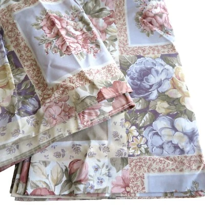 Falda Cama Dan River King 2 Fundas Floral Casa Country Vintage Años 80 Hecha en EE. UU. NUEVA Foto 1 de 4