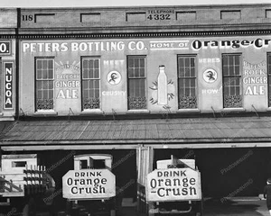 Peters Bottling Co Home Of Orange Crush 1936 Vintage 8x10 Reimpresión De Foto Antigua - Imagen 1 de 1