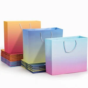 Large Boutique Paper Bags, 30 pack 3 Colors 12.5x4.5x11 inches Shopping Bags ... - Picture 1 of 7