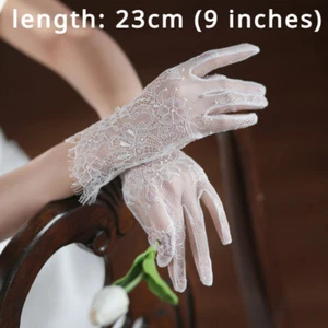 Boda Dama Malla Encaje Guantes Floral Banquete Novia Noche Cena Fiesta Moda - Imagen 1 de 10