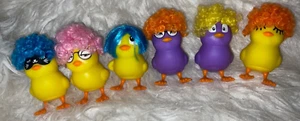Jacks Chicks With Wigs Lot of Six Quirky Afro Yellow Purple Colorful R4 - Picture 1 of 7