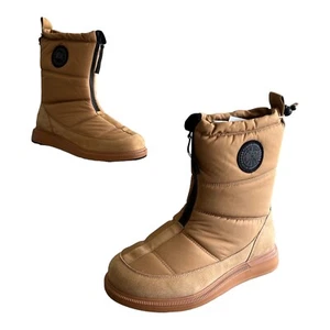 Canada Goose Boots Crofton Puffer Snow Boot Fold Down Size UK 9 EU43 Tan Brown - Picture 1 of 23
