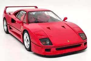 Norev 1/12 - Ferrari F40 Rosso Red 1987 Supercar Large Diecast Model Car - Picture 1 of 11