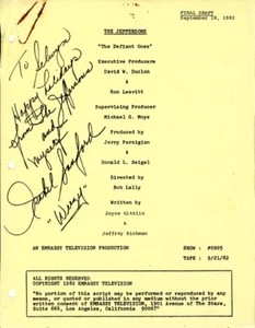 ISABEL "WEEZY" SANFORD - INSCRIBED SCRIPT SIGNED CIRCA 1982 - Picture 1 of 1