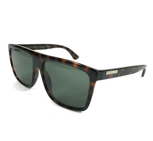 Gucci Sunglasses GG0748S 003 Tortoise Square Frames with Green Lenses 59-17-145 - Picture 1 of 11