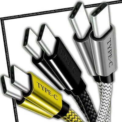 [3Pack]  Fast Charger (USB-C to USB-C) Male Cord Charging Cable - Image 1 of 4