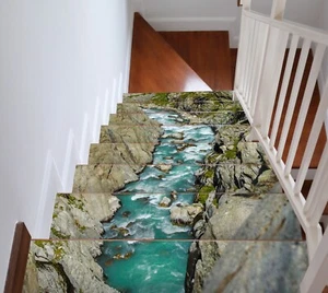 3D Berg H114 Stair Risers Dekoration Fototapete Vinyl Aufkleber Tapete E - Picture 1 of 6
