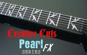 KK Slayer Tribal ABALONE Fret Marker Decals for BASS & GUITAR Custom B.C. Rich V - Picture 1 of 4