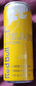 Red Bull - Tropical - Yellow Edition - 8.4oz - USA - EMPTY Can - Picture 1 of 4