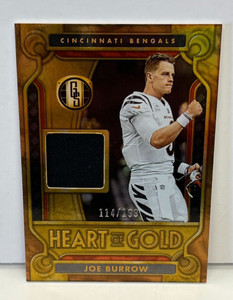 2023 Panini Gold Standard #18 Joe Burrow Heart of Gold 114/199 Bengals patch