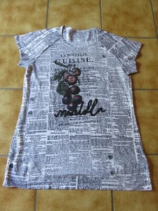 Rundholz Hauptlinie,Shirt/Tunika,Gr.XL,Print rundum,Lagenlook Traumteil - Bild 1 von 7