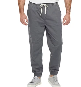 Men's Arizona BIG and TALL Taper Jogger Pant 3XL Gray Stretch COTTON Twill New - Picture 1 of 2