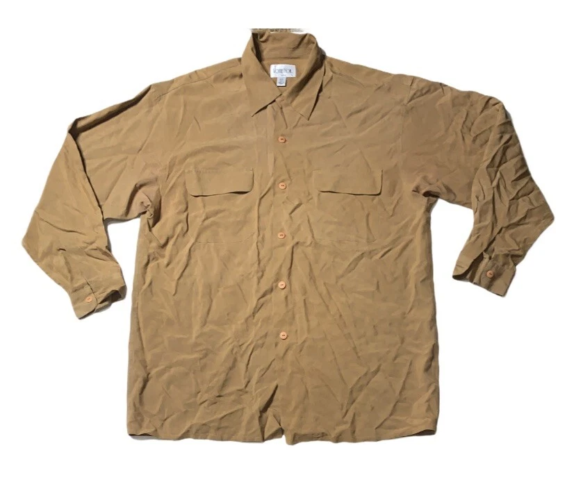 Preowned- Vintage Votre Nom Button Front Silk Blouse Womens (Size L) - Изображение 1 из 4