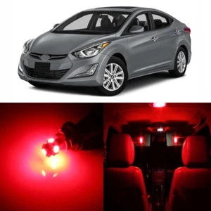 10 x Red Interior LED Lights Package For 2011 - 2016 Hyundai Elantra + TOOL - Bild 1 von 6