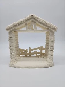 ROMAN Inc Millenium Collection 2002 MILLENIUM STABLE Creche Off White EUC VTG - Picture 1 of 13