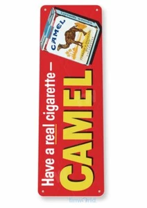 CAMEL 11X4 LETRERO DE HOJALATA TABACO TABACO CIGARRILLO RÚSTICO TABACO BOLSA PAQUETE - Imagen 1 de 1