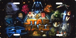 Star Wars Classic Movie Color Photo Collage Licensed Metl License Plate Sign NEW - Bild 1 von 1
