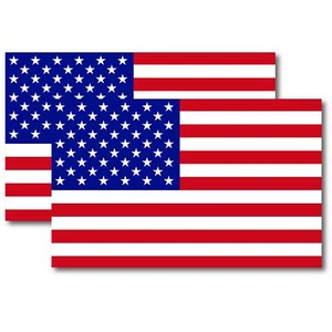 American Flag Automotive Magnet Decal, 5x8 inches, 2 Pack, Red White, and Blue - Picture 1 of 7