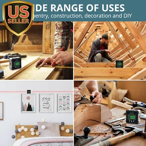 Magnetic Digital Angle Finder USB Charging Digital Level Box, Mini Protractor... - Picture 1 of 12