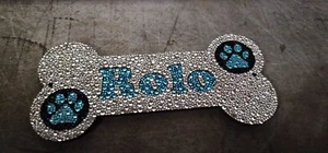 Rhinestone Dog Name Plaque/Sign/Memorial - see description - Picture 1 of 3