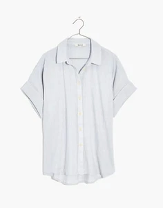 Camicia da donna Madewell Courier Pintuck schiena testurizzata con bottoni in cotone S - Foto 1 di 5