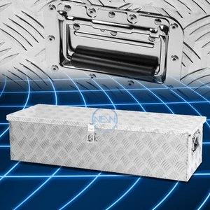 39"X13"X10" Chrome Aluminum Underbody Trunk Bed Trailer Tool Box Storage w/Lock - Picture 1 of 8