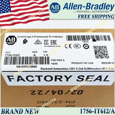 1PC Factory Sealed AB 1756-IT6I2/A ControlLogix Input Module 1756 IT612 serA US - Image 1 of 4