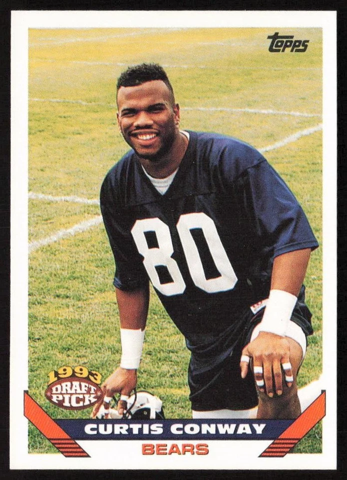 1993 Topps Curtis Conway #12 Rookie Chicago Bears - Image 1 of 2