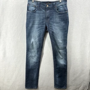 Nudie Jeans Herren Thin Finn 31 x 32 Dark Wash Blue Vision Organic Cotton Selvedge - Bild 1 von 18
