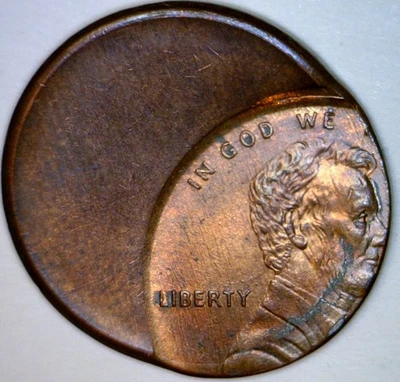 ERROR Off Center Lincoln Cent Unc. / BU Coin Nice Color O/C LOT #Z20  FREE SHIP - Image 1 of 2