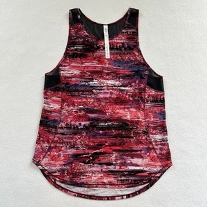 Lululemon Sculpt Tank II Dahliascape Multi Black Red Floral Sleeveless Shirt 8 - Picture 1 of 5
