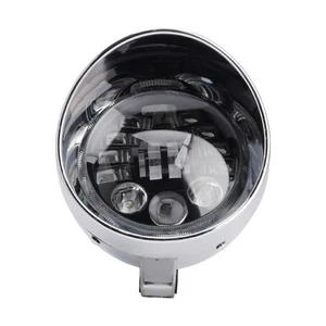 5.75" Headlight Spotlight Universal Multifunctional Chrome Fits For Motorcycle - Picture 1 of 12