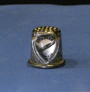 Vintage Atikokan Canada Zinn Schild Fingerhut - Bild 1 von 7