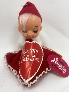 Vintage Knee Hugger Pixie Elf Be My Valentine Sitting On Pillow Blonde Hair. - Picture 1 of 9