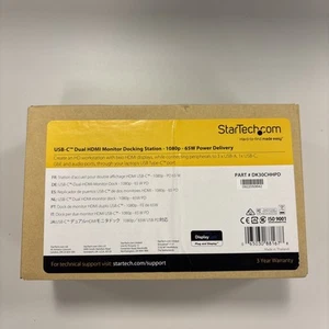 Station d'accueil StarTech USB-C double moniteur HDMI -1080P- 60W USB-C. DK30CHHPDUK - Photo 1/2
