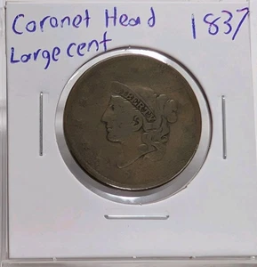 1837 Coronet Head Large Cent - Picture 1 of 7