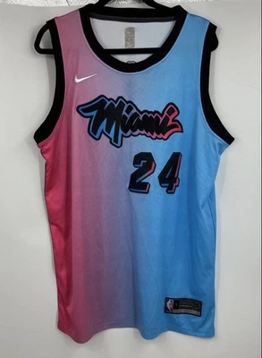 Nike Men's Multicolor Miami Heat Brown 24 Basketball-NBA Jersey Size Large - Image 1 of 4