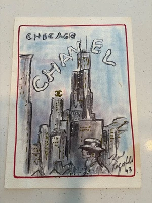 Invitación Chanel rara firmada por Karl Lagerfeld Foto 1 de 4