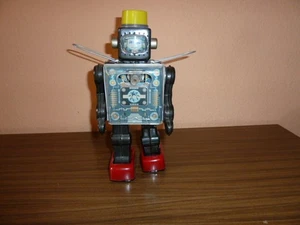 B34 SH-Horikawa Roboter Fighting Spaceman Vintage Blechspielzeug Rar - Bild 1 von 9