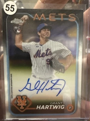 2024 Topps Chrome - Rookie Autographs Grant Hartwig #RA-GH (AU, RC) - Image 1 of 2