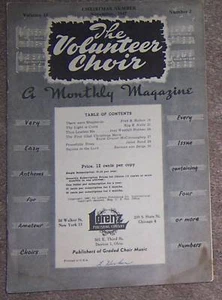 1947 de colección coro de voluntarios de Navidad nov revista canciones musicales - Imagen 1 de 2