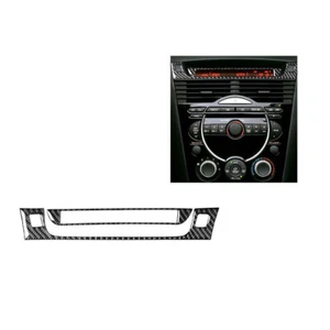 2Pcs Carbon Fiber Display Screen Frame Cover Trim For Mazda RX-8 2004-2008 - Picture 1 of 11