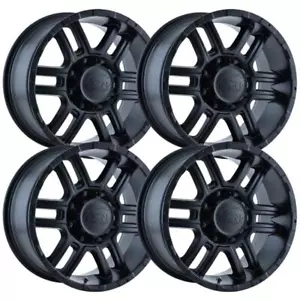 (Set-4) Ion 179 17x8 7x150 10mm Matte Black Wheels Rims 17 Inch - Picture 1 of 3