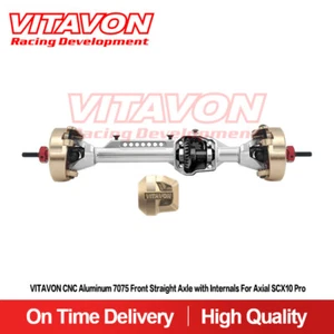 Vitavon CNC Alu7075 & Messing vordere gerade Achse mit innen für Axial SCX10 Pro - Bild 1 von 14