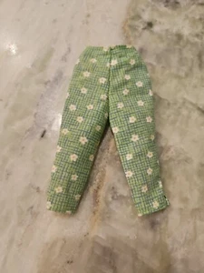 Mattel Barbie Doll Clothes Green Floral Capri Pants with Side Slits - Picture 1 of 6