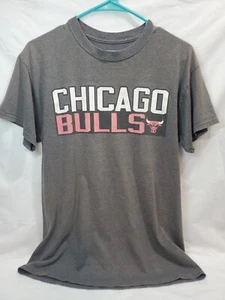 Chicago Bulls #1 Rose Tshirt Grey Sz M NBA Magestic Pre-owned - Picture 1 of 5