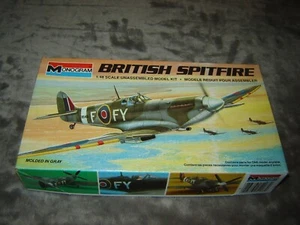 Monogram Model kit #5208 British Spitfire Mint in box Vintage 1985 Kit - Picture 1 of 12